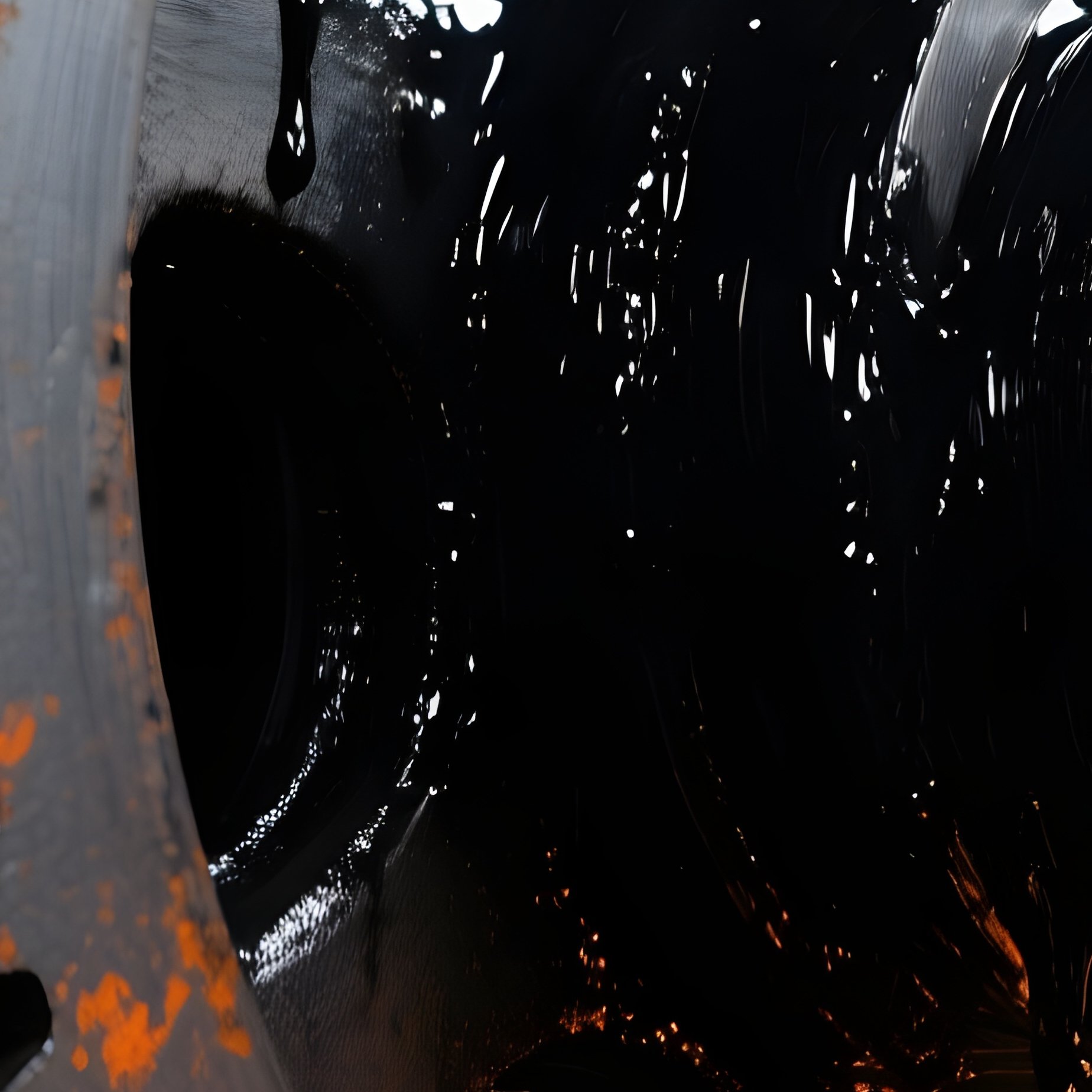 Greased Gears Heavy Steel Meshing Covered Black Grease - Full Resolution Quality Preview