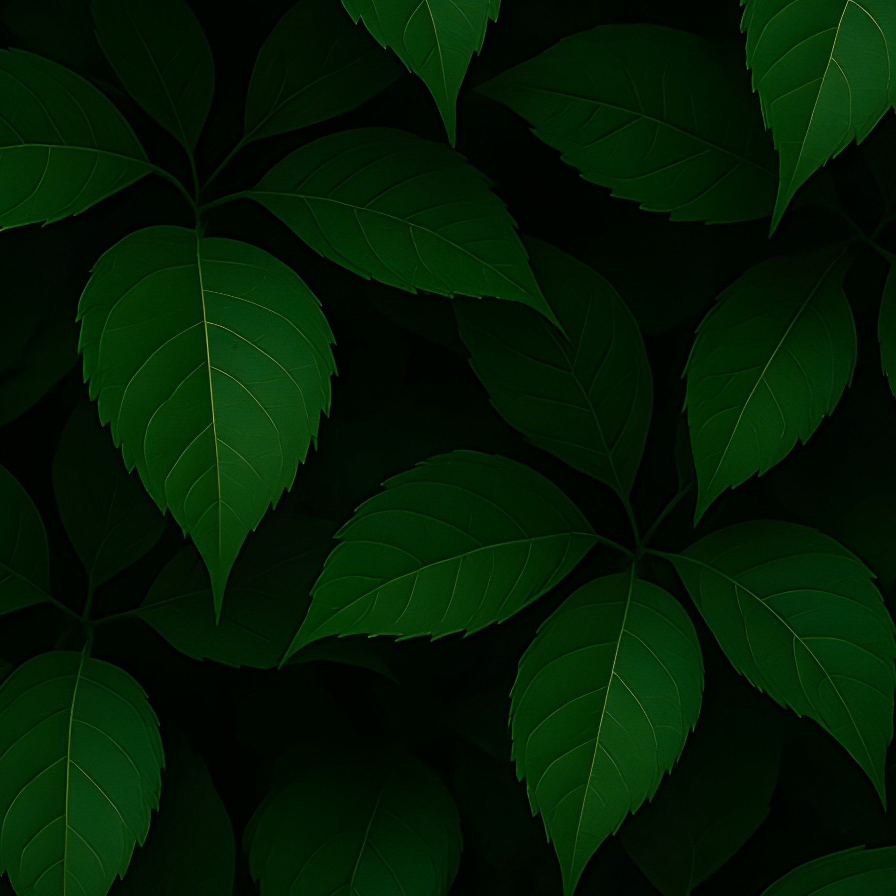 Green Leaves With A White Frame Overlay Nature Leaves - Full Resolution Quality Preview