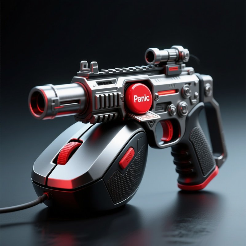 Grenade Launcher Mouse With Panic Button Under Safety Cover