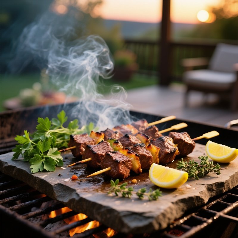 Grilled Beef Kebab With Herbs