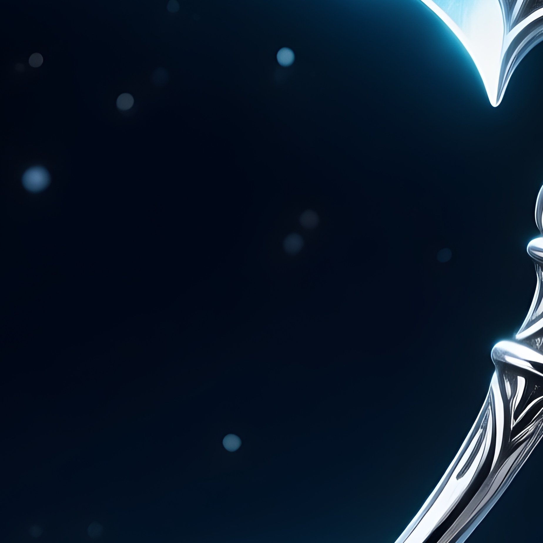 Grim Reaper Scythe Silver Pendant - Full Resolution Quality Preview