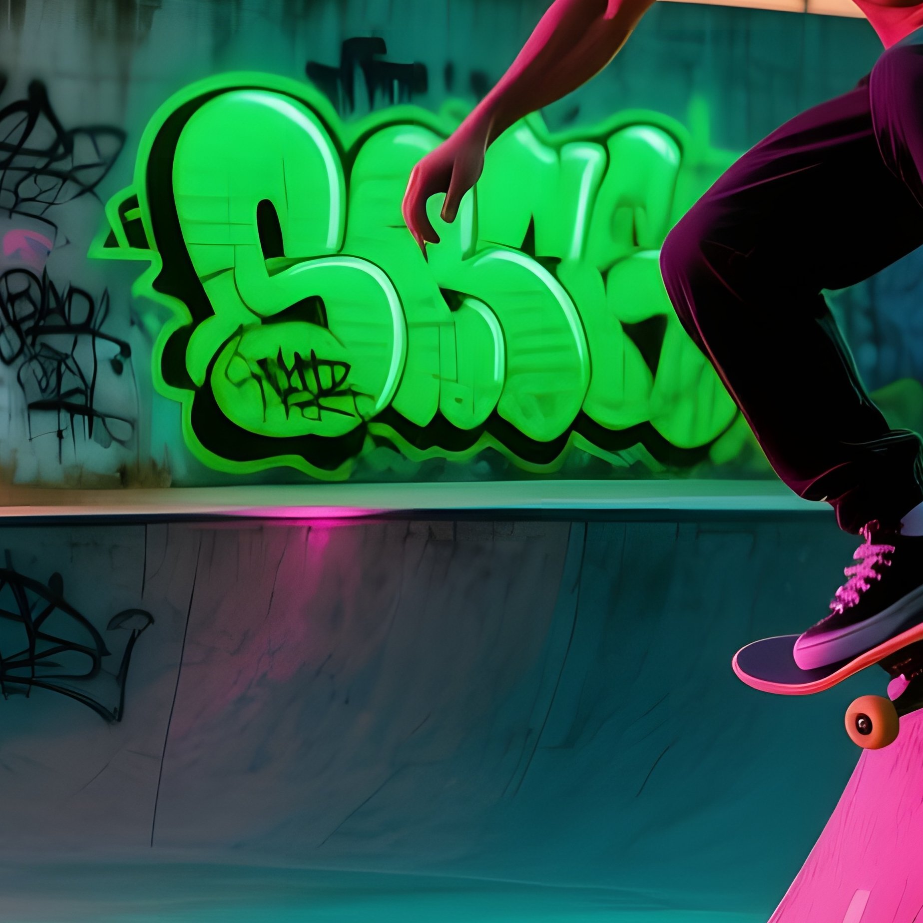 Gritty Urban Skate Park At Dusk - Full Resolution Quality Preview