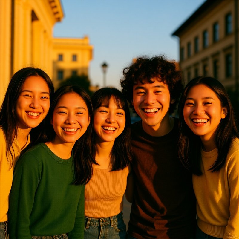 Group Of Friends Friendship Outdoors