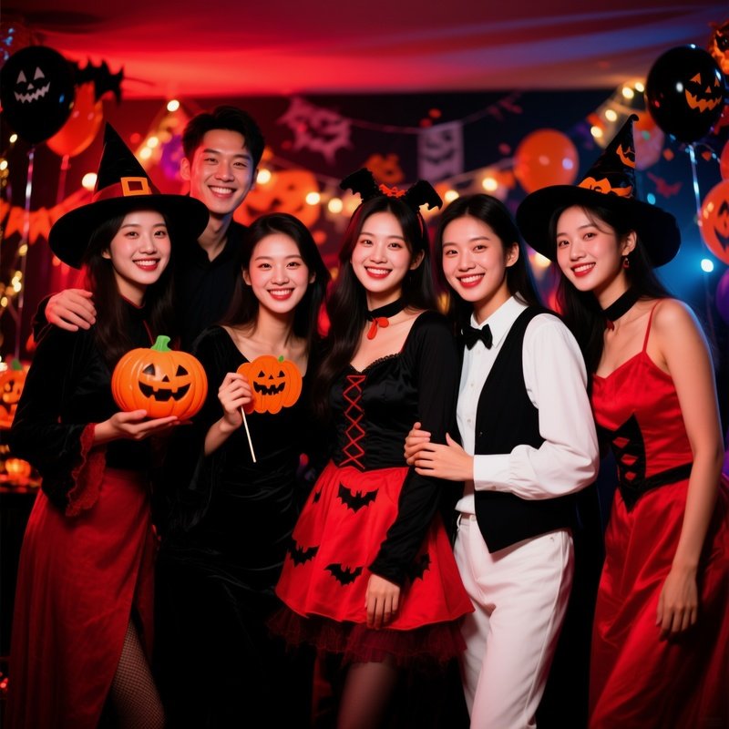 Group Of People In Halloween Costumes Halloween Costumes