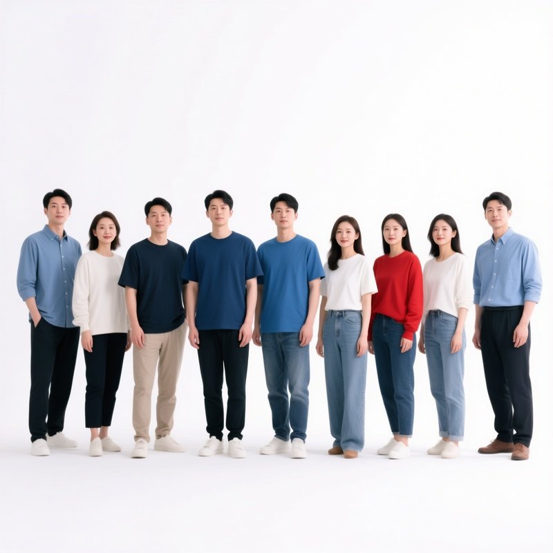 Group Of People Standing In A Row Group Photo Casual Attire