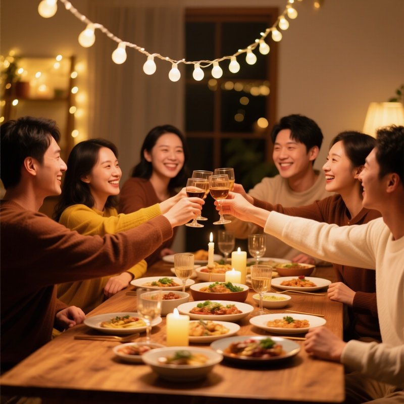 Group Of People Toasting At A Dinner Table Dinner Toast
