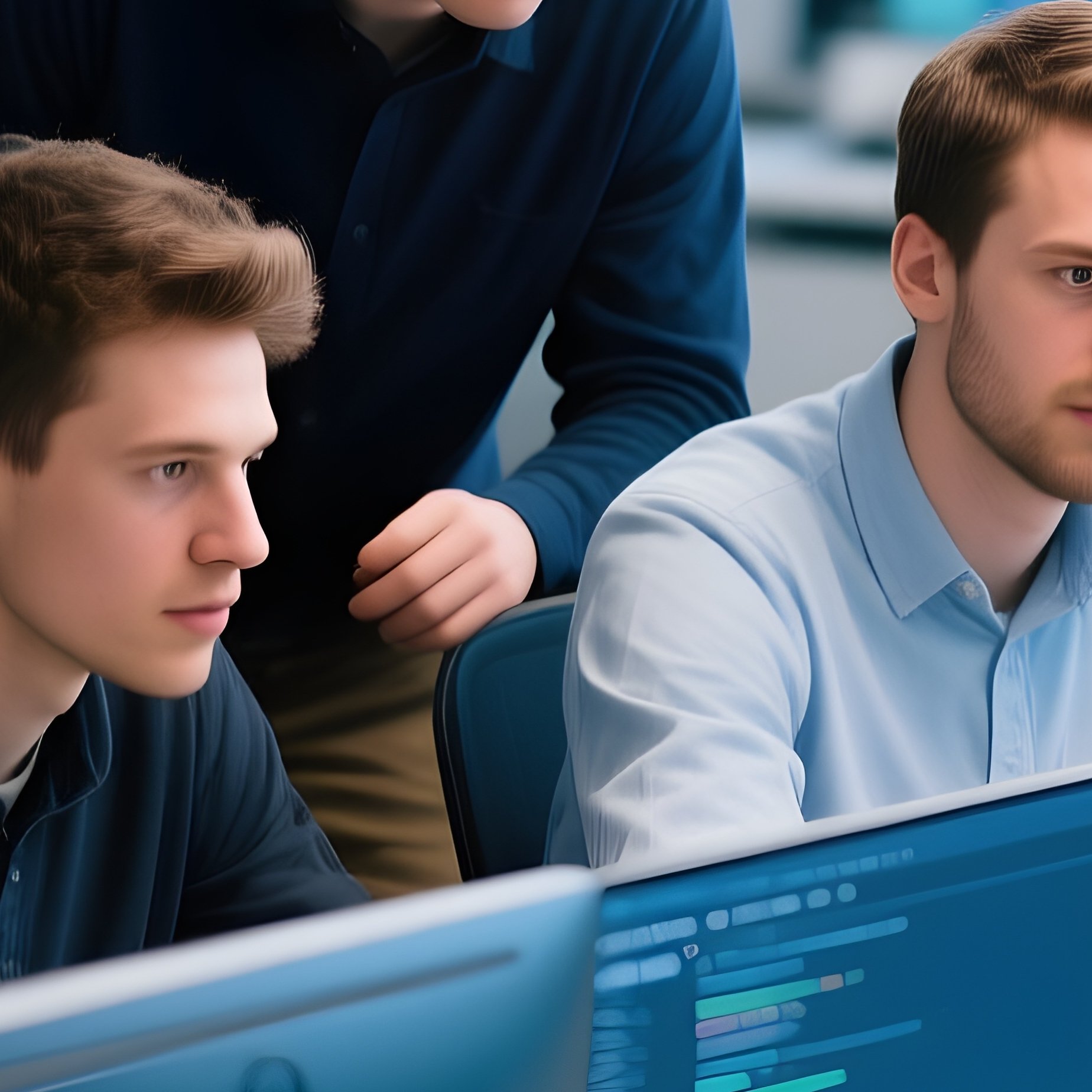 Group Of Programmers Collaborating - Full Resolution Quality Preview