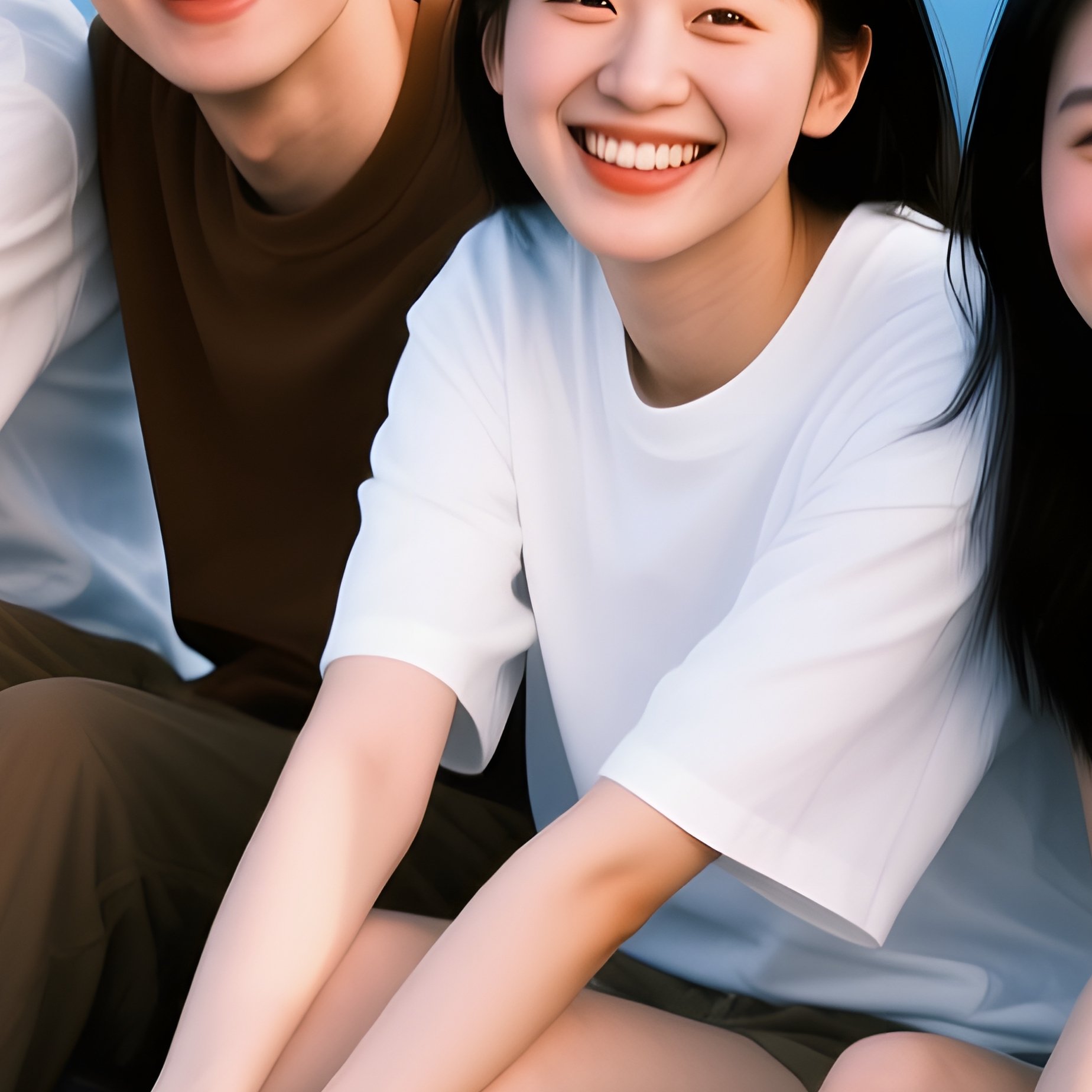 Group Of Young People Sitting Together Group Friends - Full Resolution Quality Preview