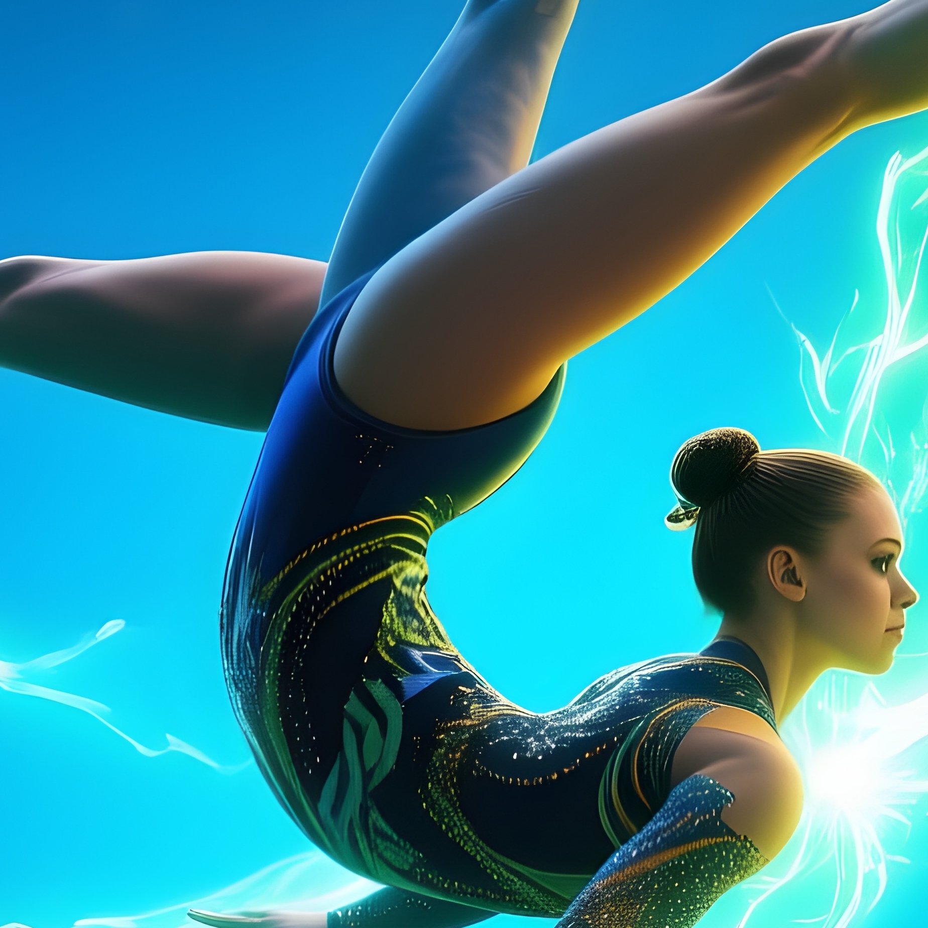 Gymnast Vega Spin Science Fiction Mid Air - Full Resolution Quality Preview