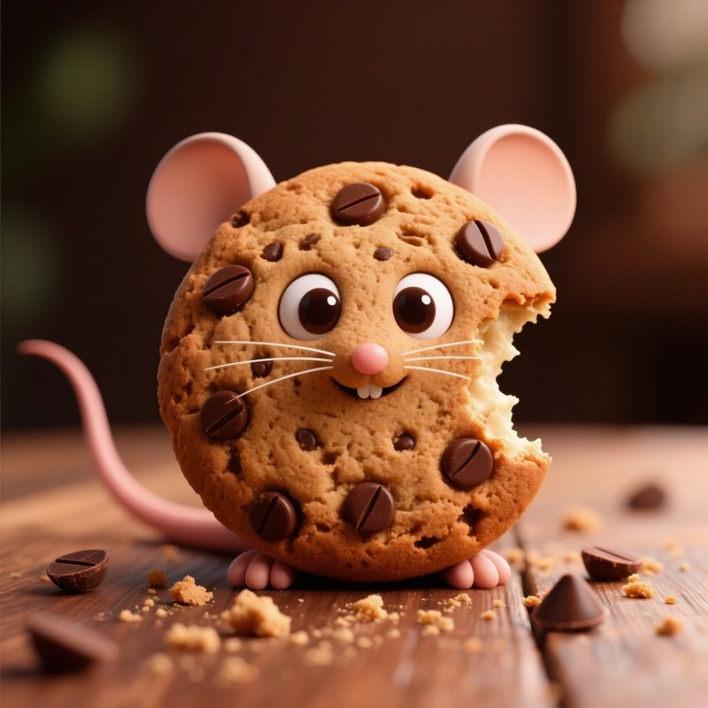 Half Eaten Cookie Mouse