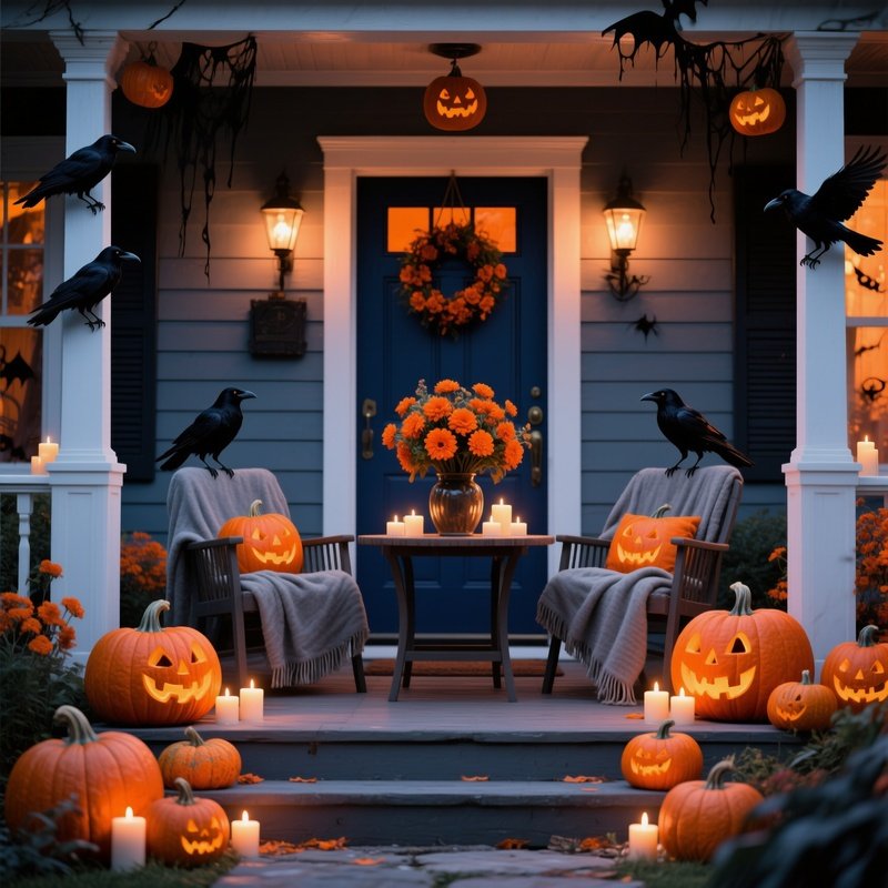 Halloween Decorated Porch Halloween Porch