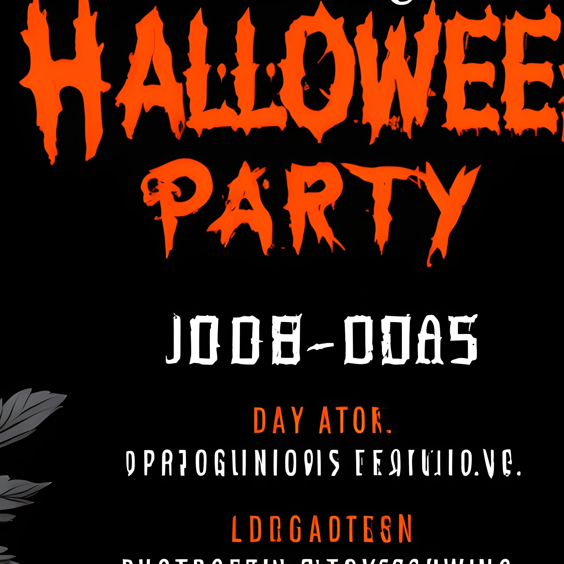 Halloween Party Poster Halloween Party - Full Resolution Quality Preview
