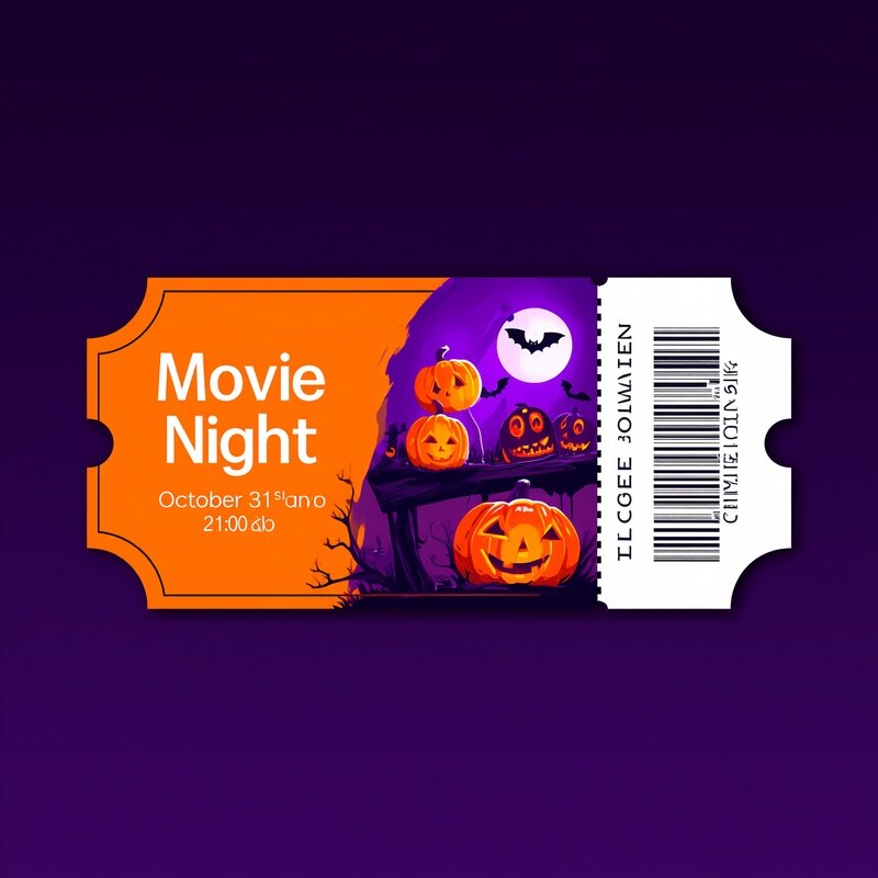 Halloween Party Ticket Halloween Ticket