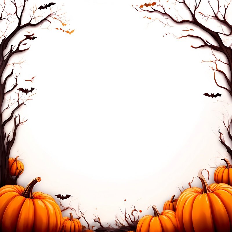 Halloween Themed Border Design Halloween Pumpkins