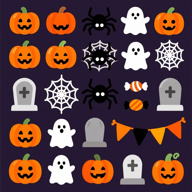 Halloween Themed Elements Halloween Icons