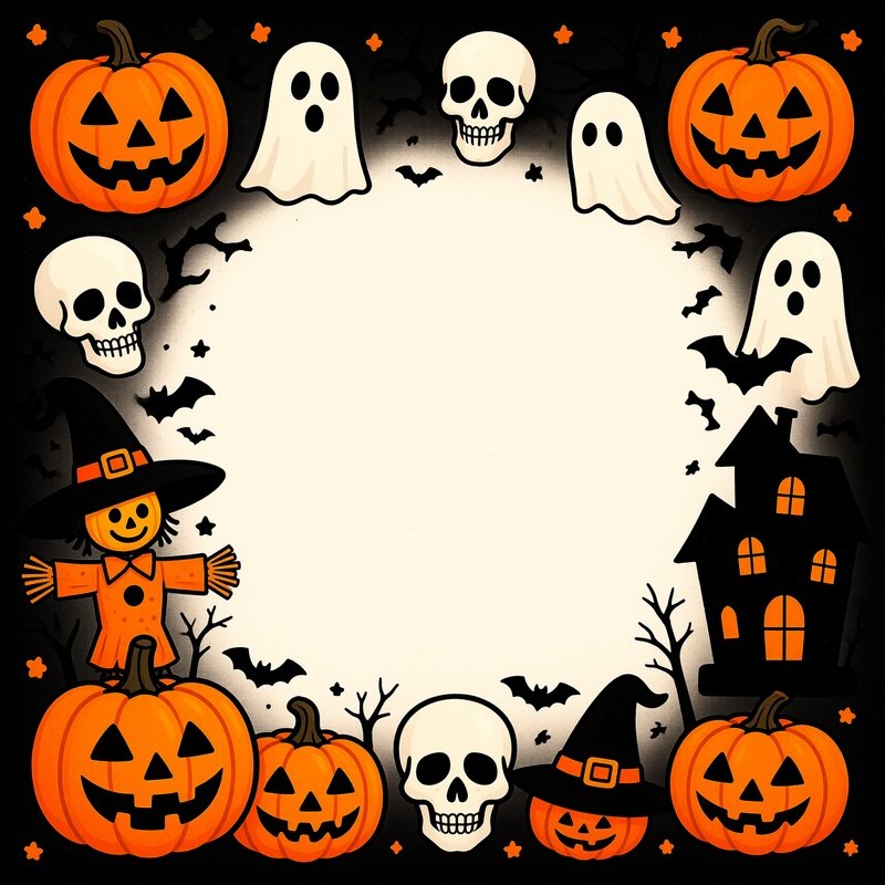 Halloween Themed Frame Border Halloween Frame