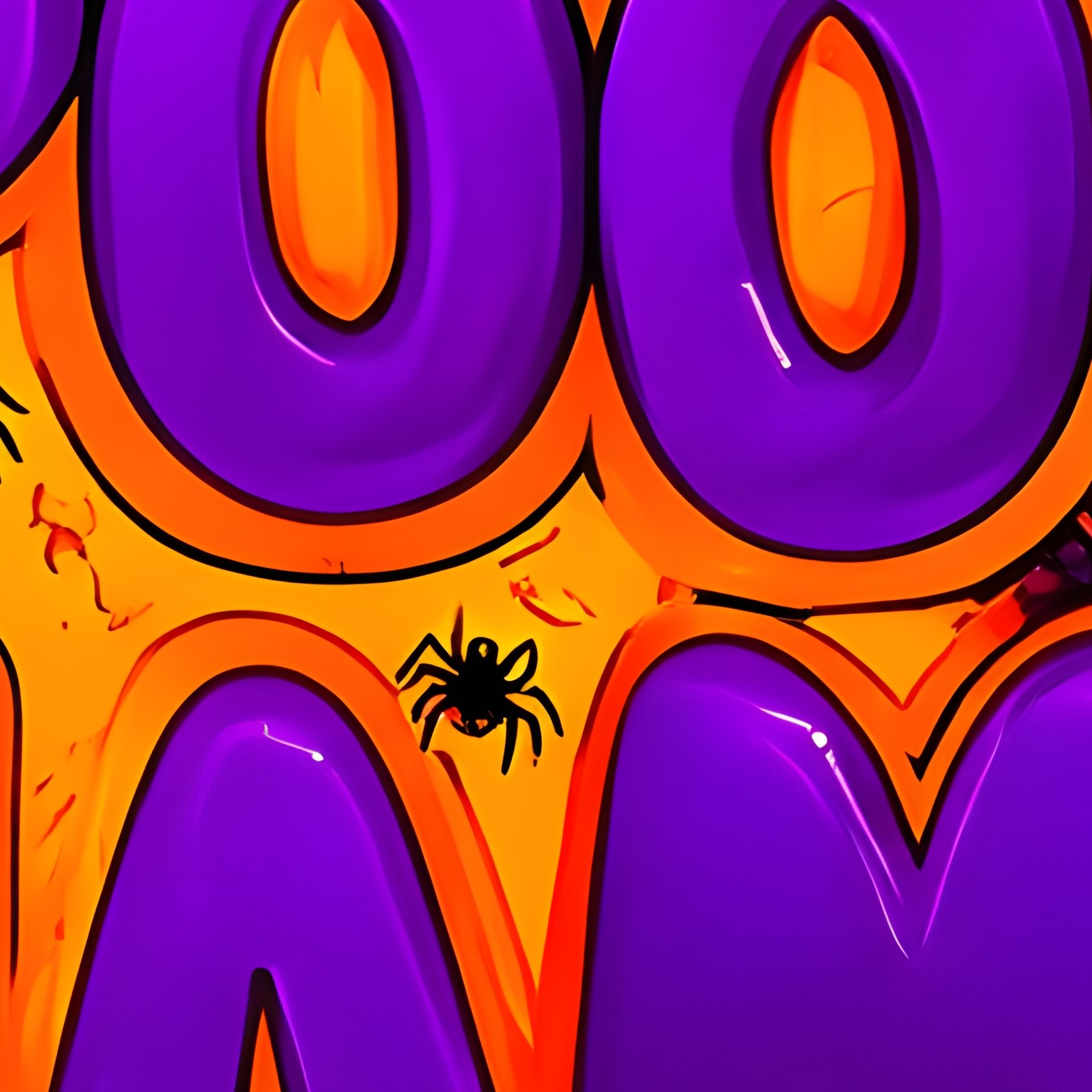 Halloween Themed Graphic Design Centered Around The Phrase Spooky - Full Resolution Quality Preview