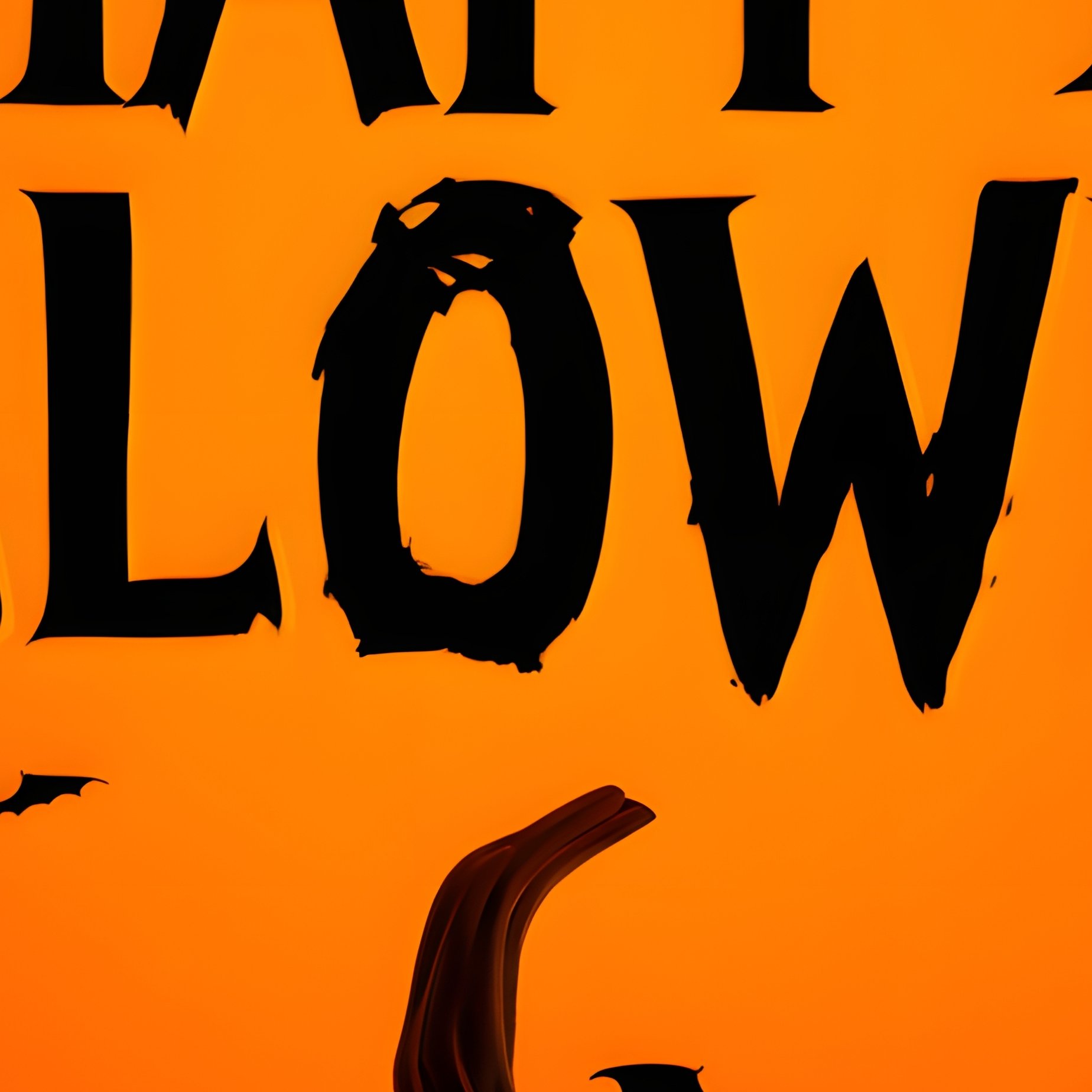 Halloween Themed Illustration Featuring Pumpkins And Bats - Full Resolution Quality Preview