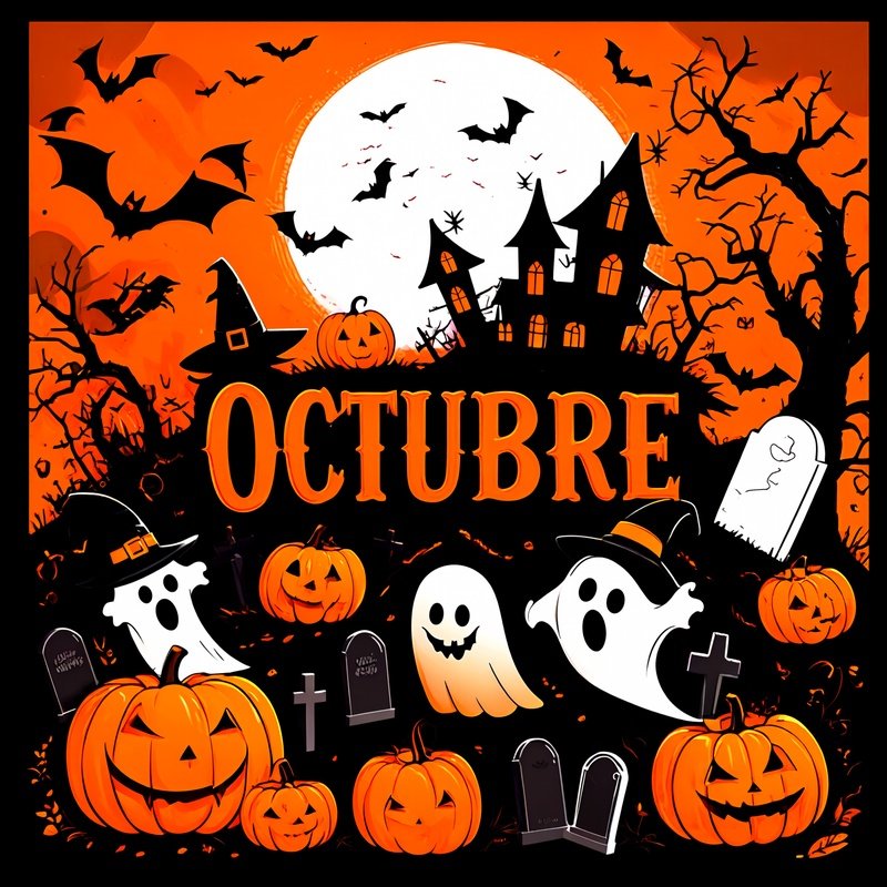 Halloween Themed Illustration For October Halloween October