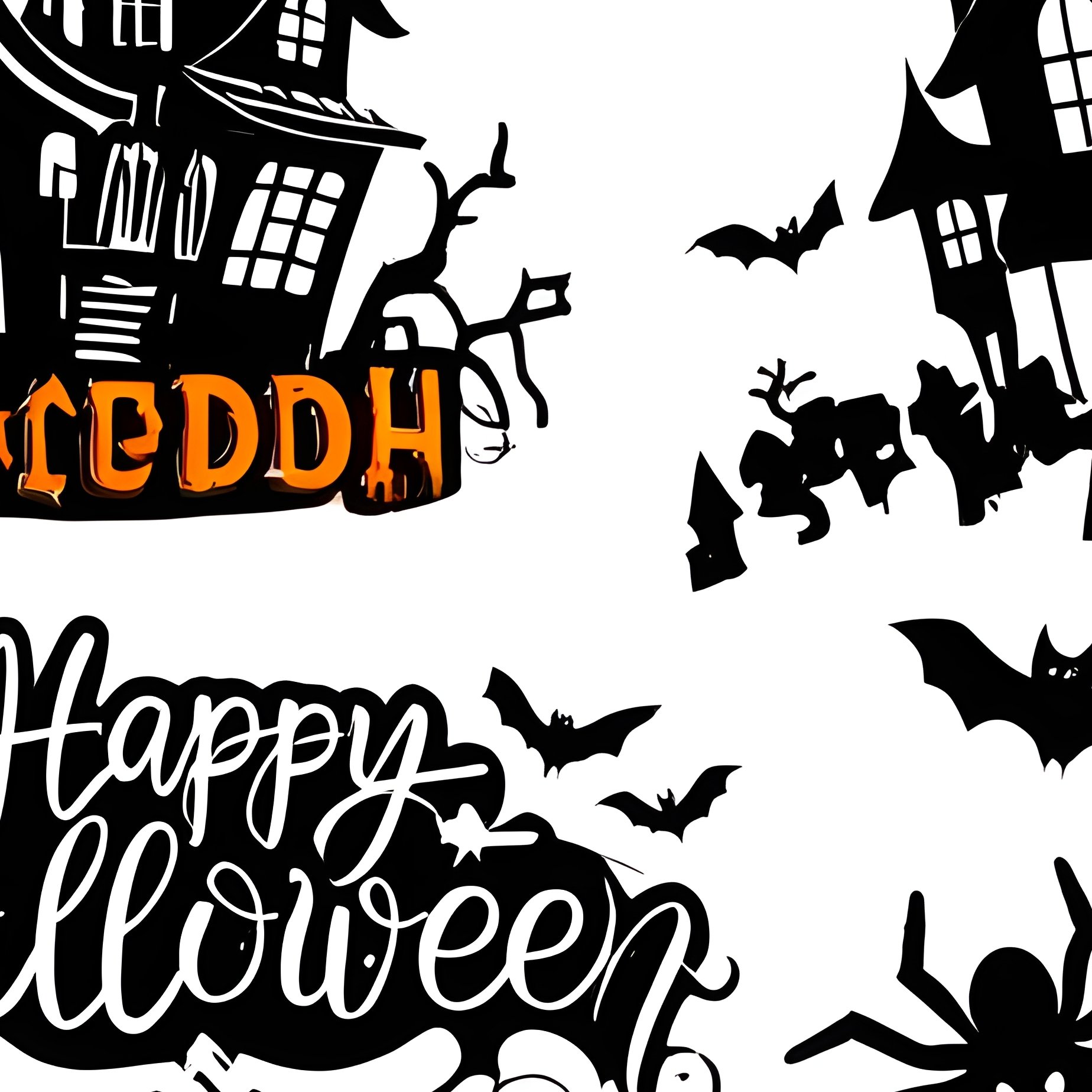 Halloween Themed Illustrations And Decorations Halloween Digital - Full Resolution Quality Preview