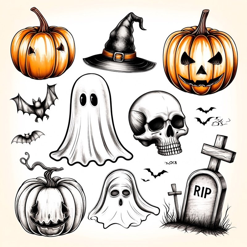 Halloween Themed Illustrations Halloween Pumpkin