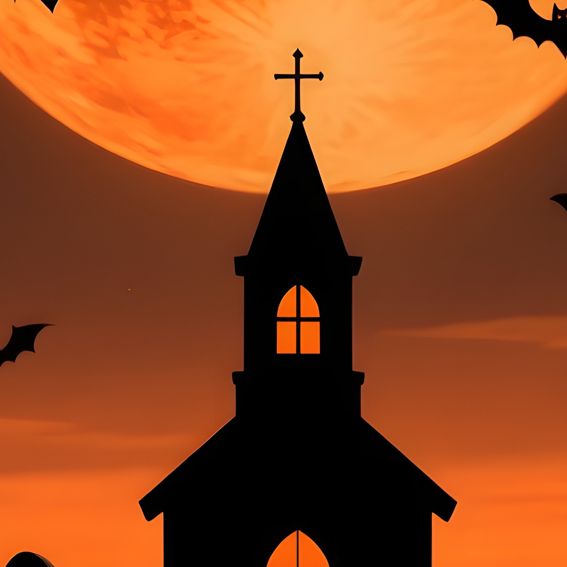 Halloween Themed Landscape Halloween Graveyard - Full Resolution Quality Preview