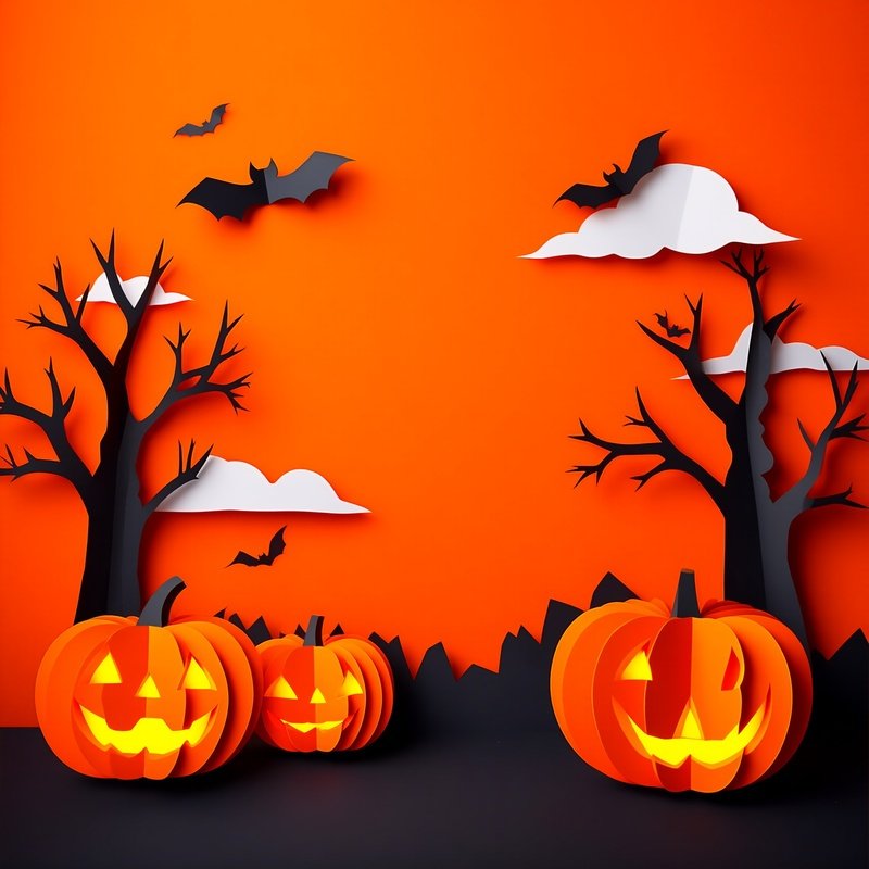Halloween Themed Paper Cutout Scene Halloween Paper Art