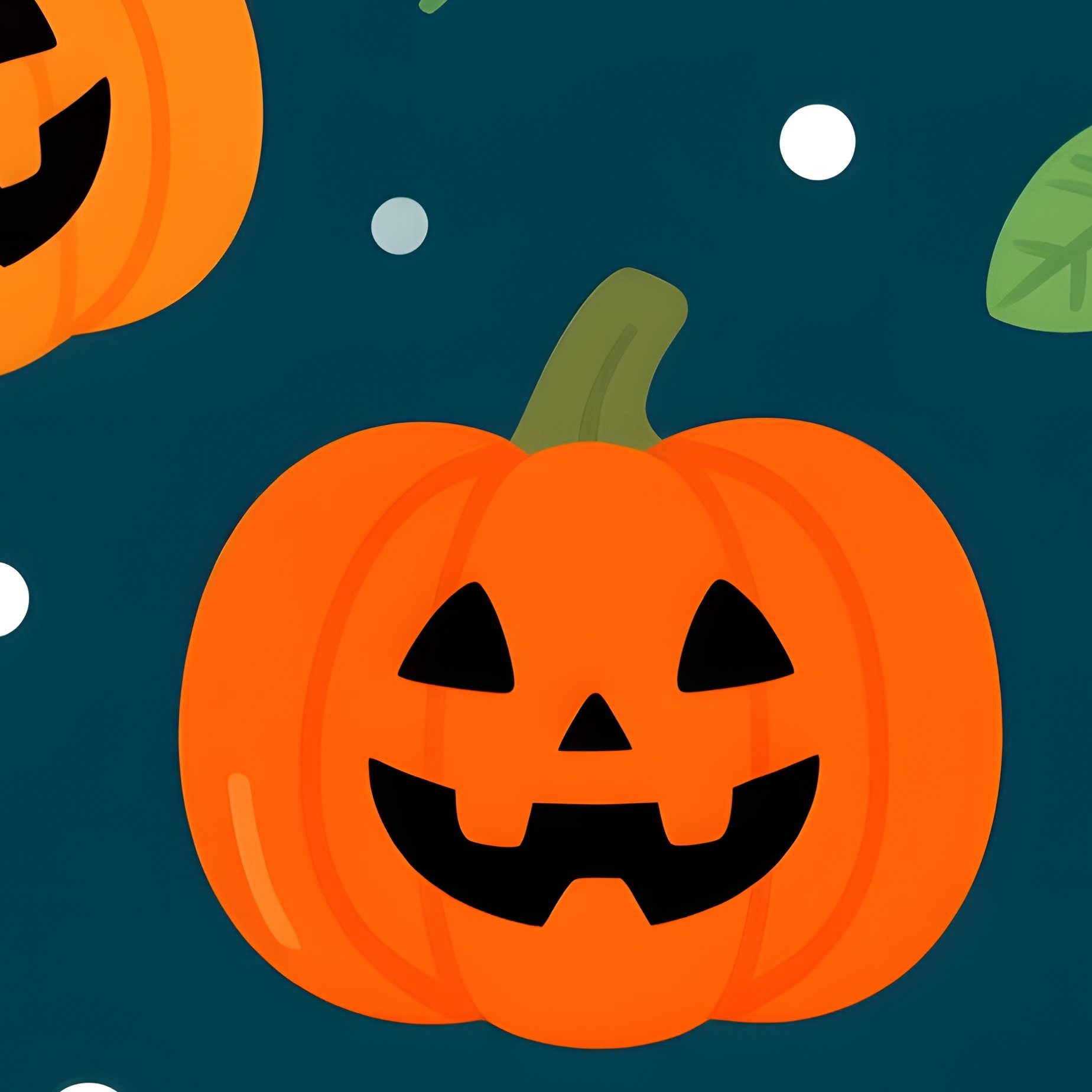 Halloween Themed Pattern Featuring Ghosts And Pumpkins Halloween - Full Resolution Quality Preview