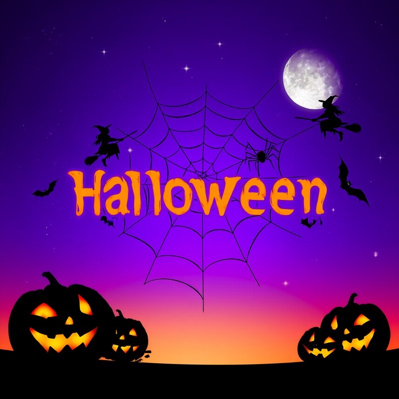 Halloween Themed Scene Halloween Pumpkins