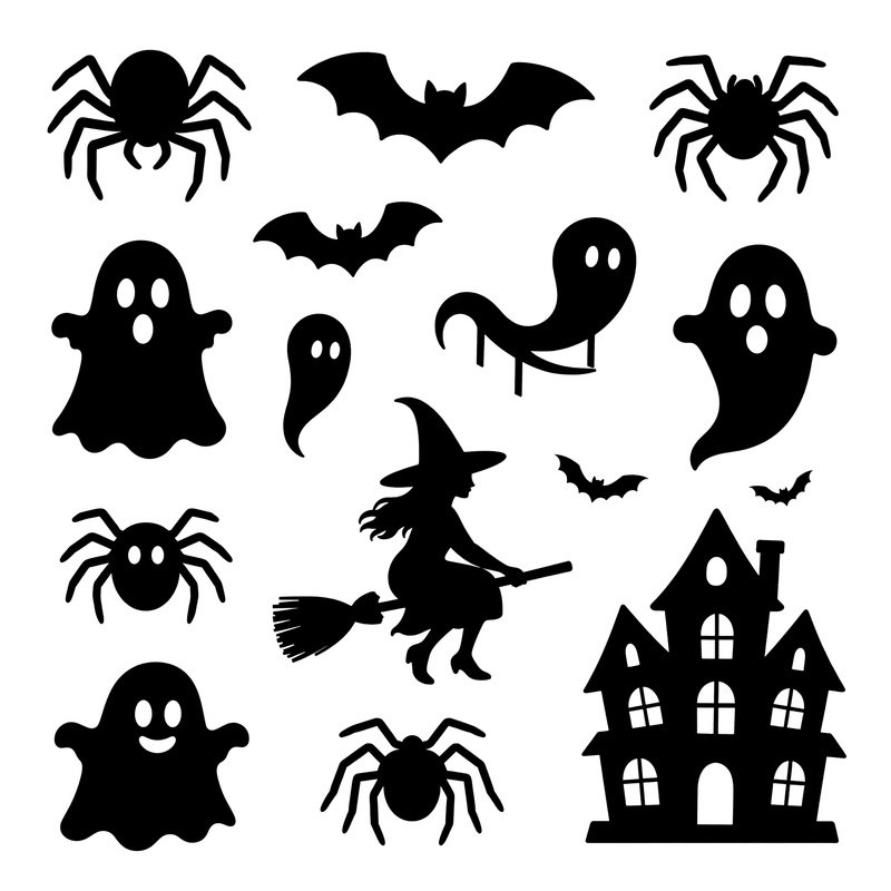 Halloween Themed Silhouettes Halloween Silhouette