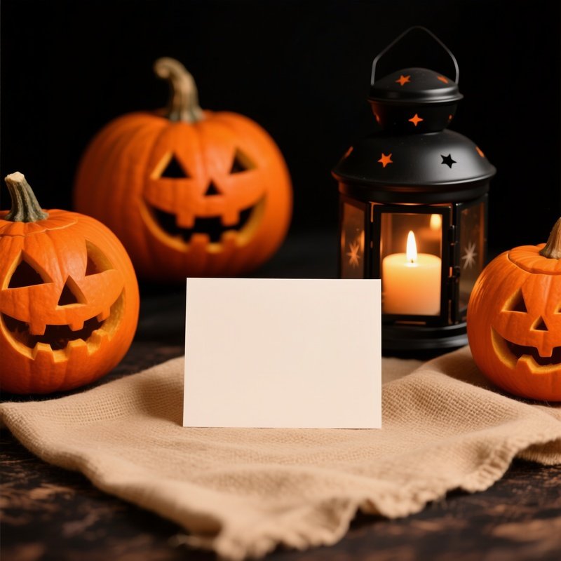 Halloween Themed Still Life Arrangement Halloween Pumpkins