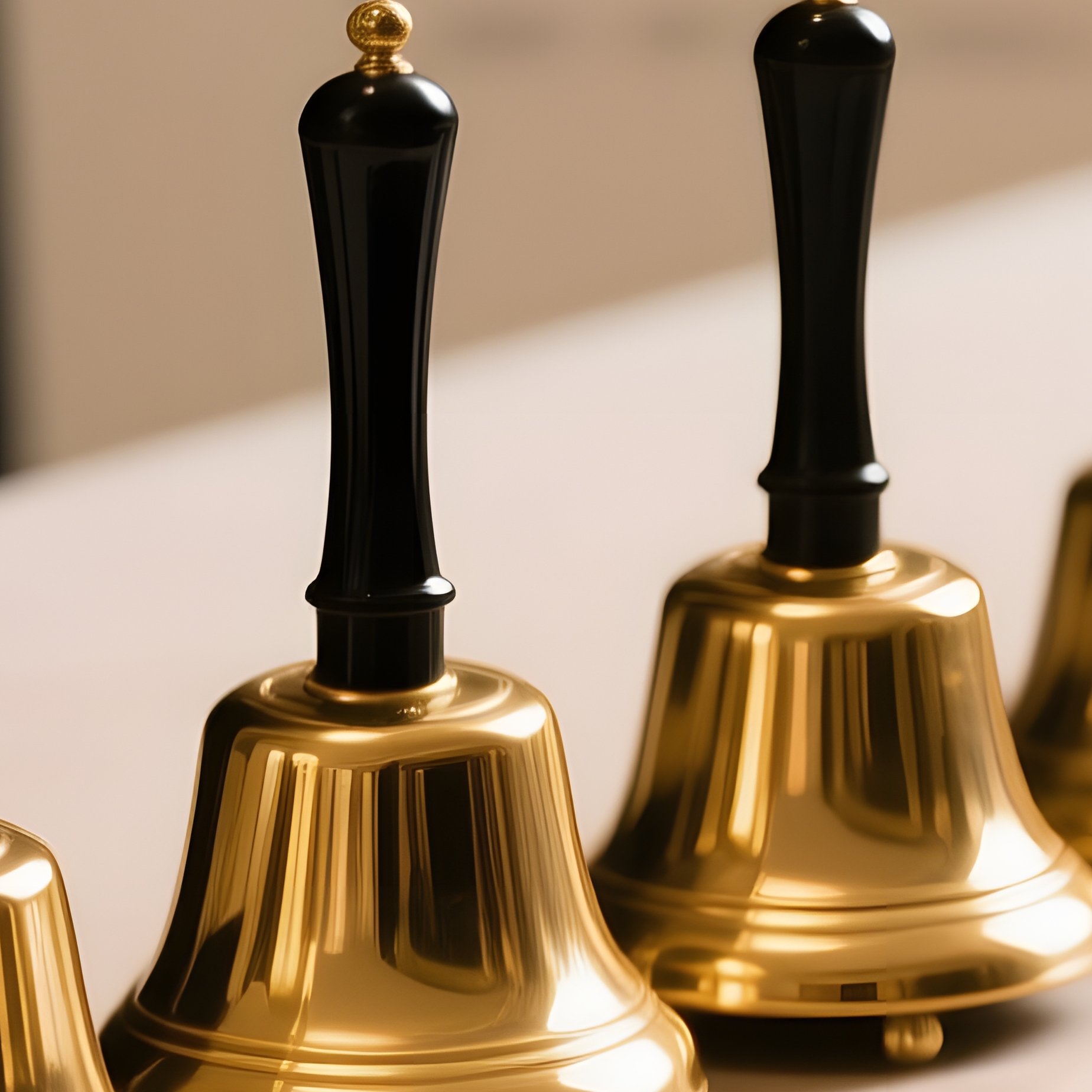 Handbells Arranged On A Table Handbells Music - Full Resolution Quality Preview