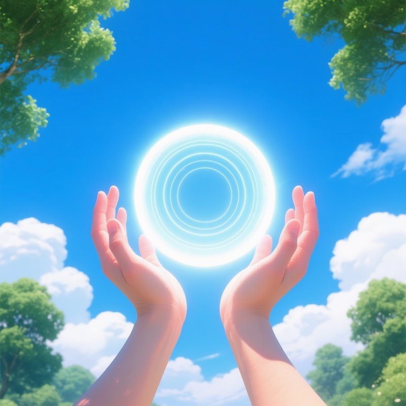 Hands Reaching Towards A Glowing Orb Hands Glowing Orb