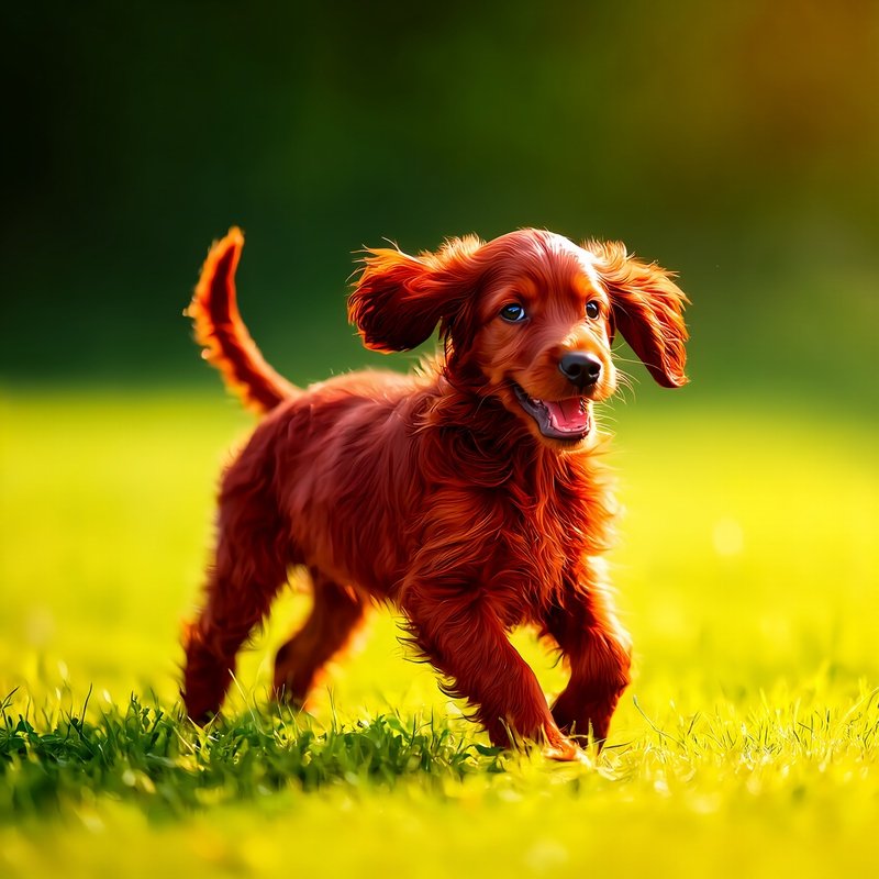Happy Puppy Playing Outside