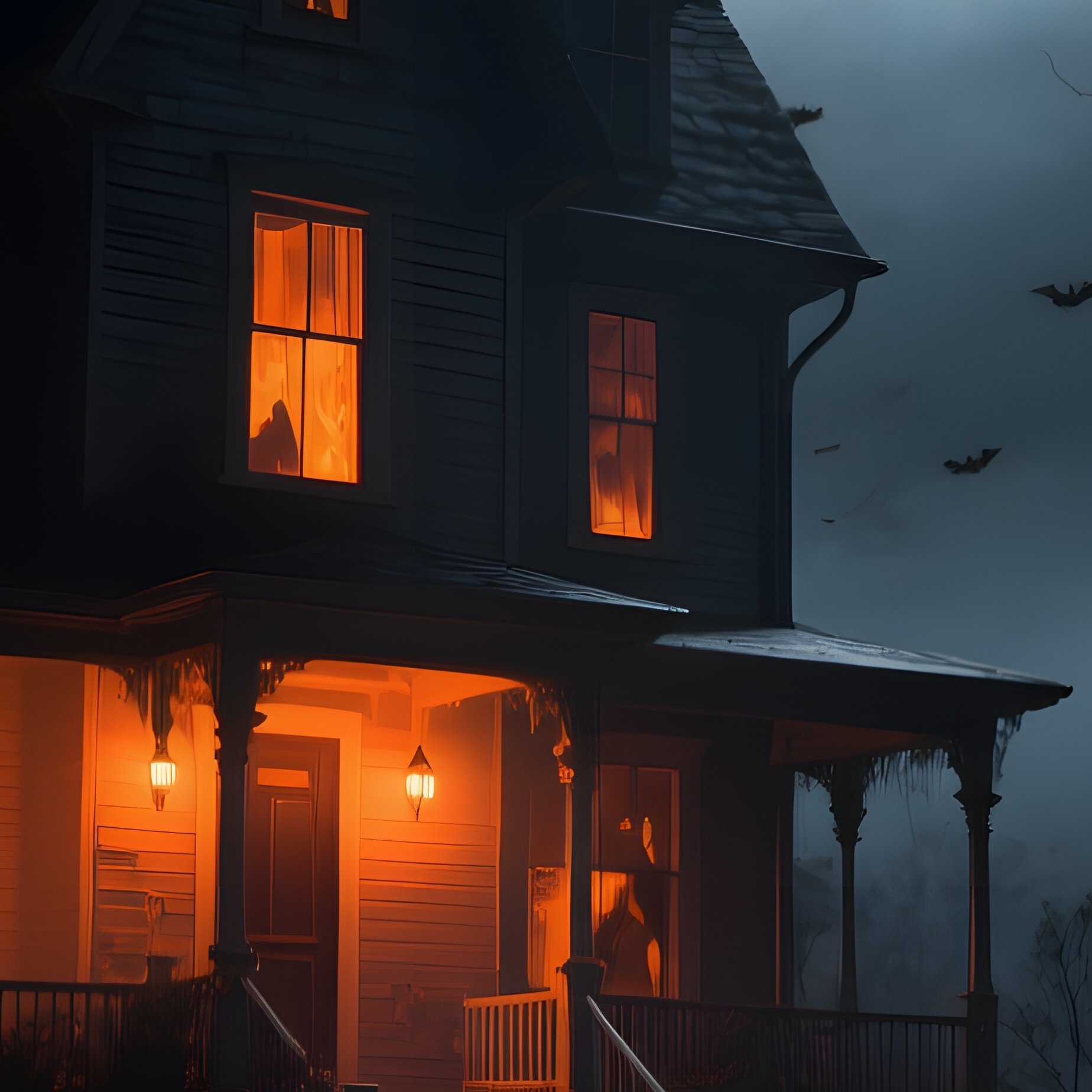 Haunted House On A Halloween Night Halloween Haunted House - Full Resolution Quality Preview