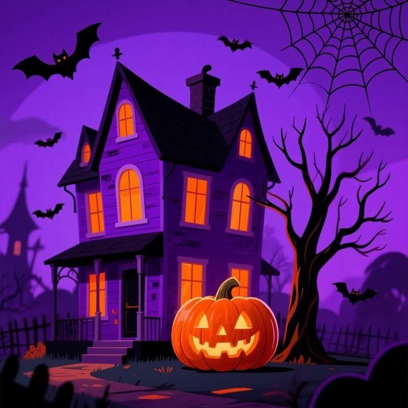 Haunted House Scene For Halloween Halloween Haunted House