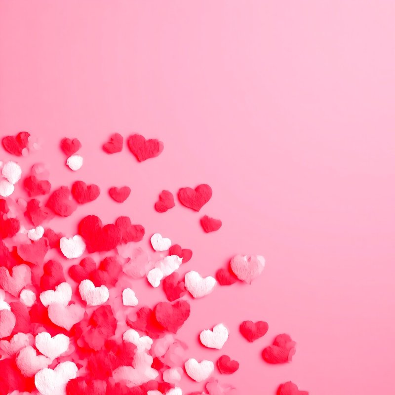 Heart Shapes On A Pink Background Hearts Pink Background