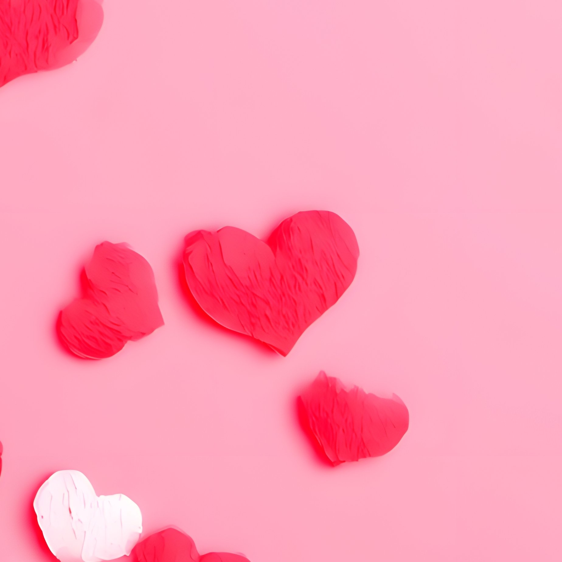 Heart Shapes On A Pink Background Hearts Pink Background - Full Resolution Quality Preview