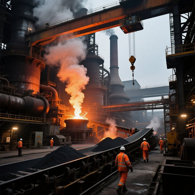 Heavy Industry Manufacturing Schwerindustrie Steel Plant