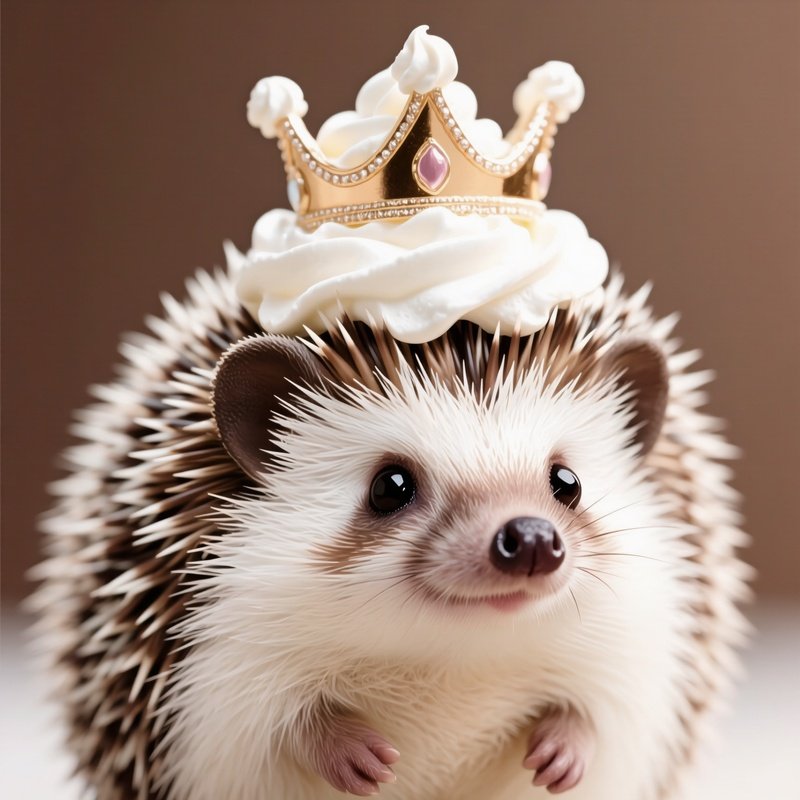 Hedgehog Whipped Cream Crown