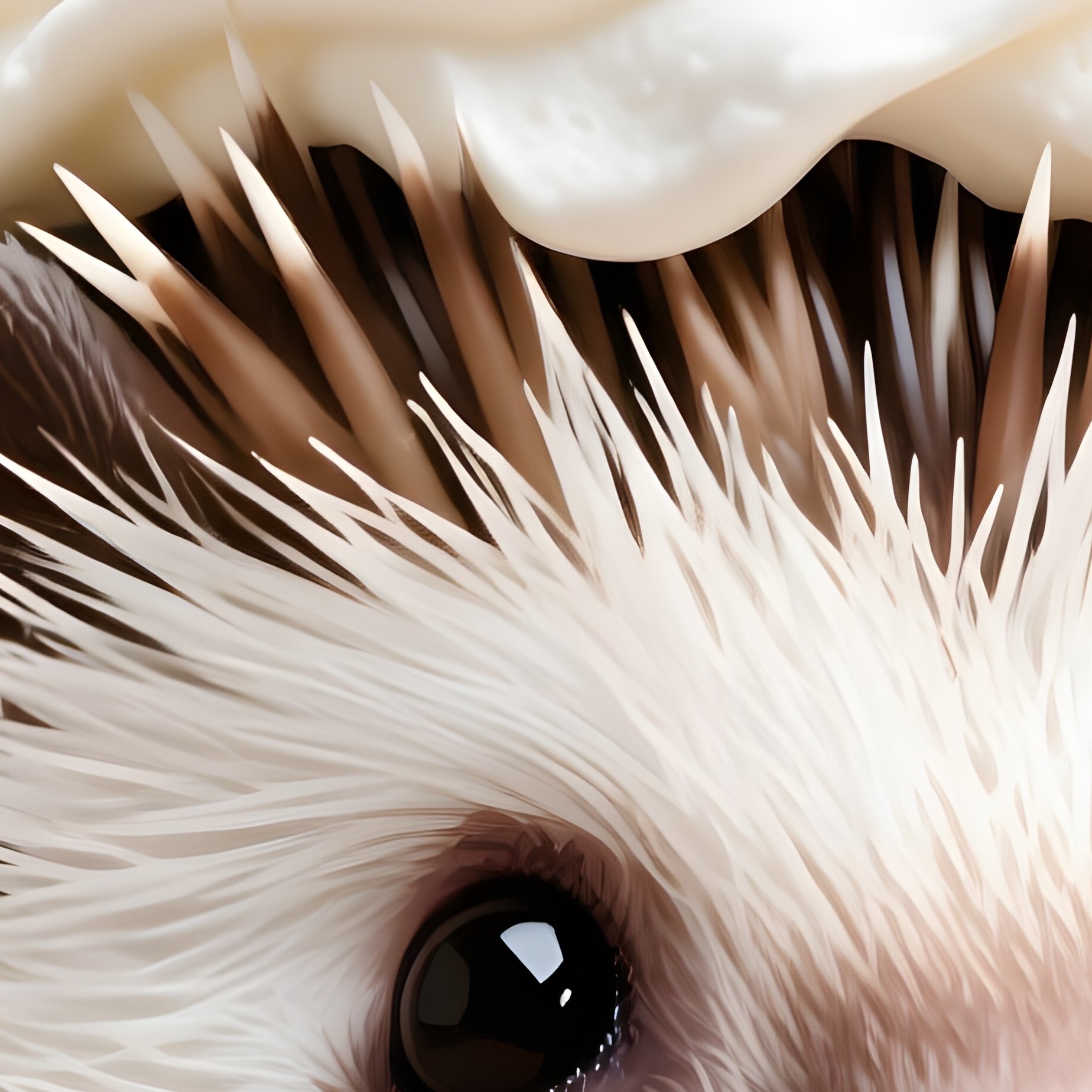 Hedgehog Whipped Cream Crown - Full Resolution Quality Preview