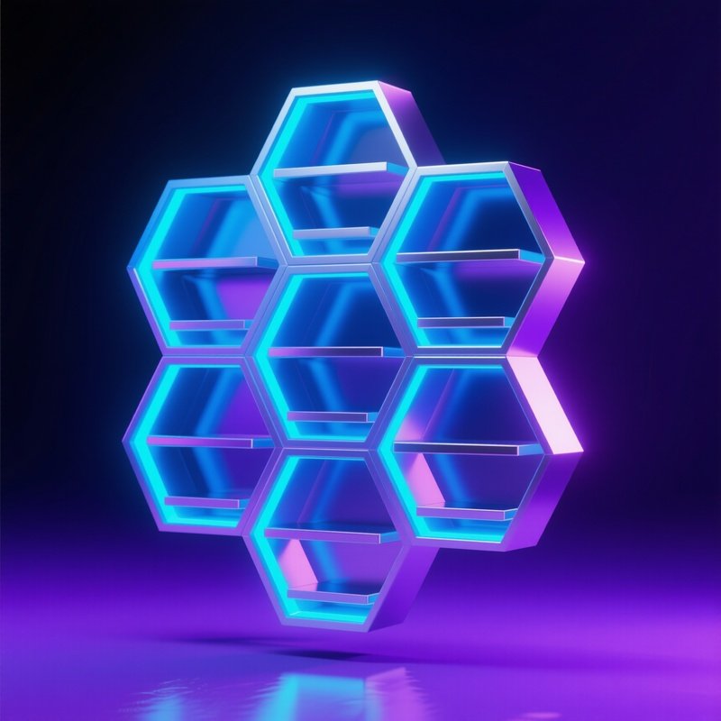 Hexagonal Wall Shelves Honeycomb Style Abstract