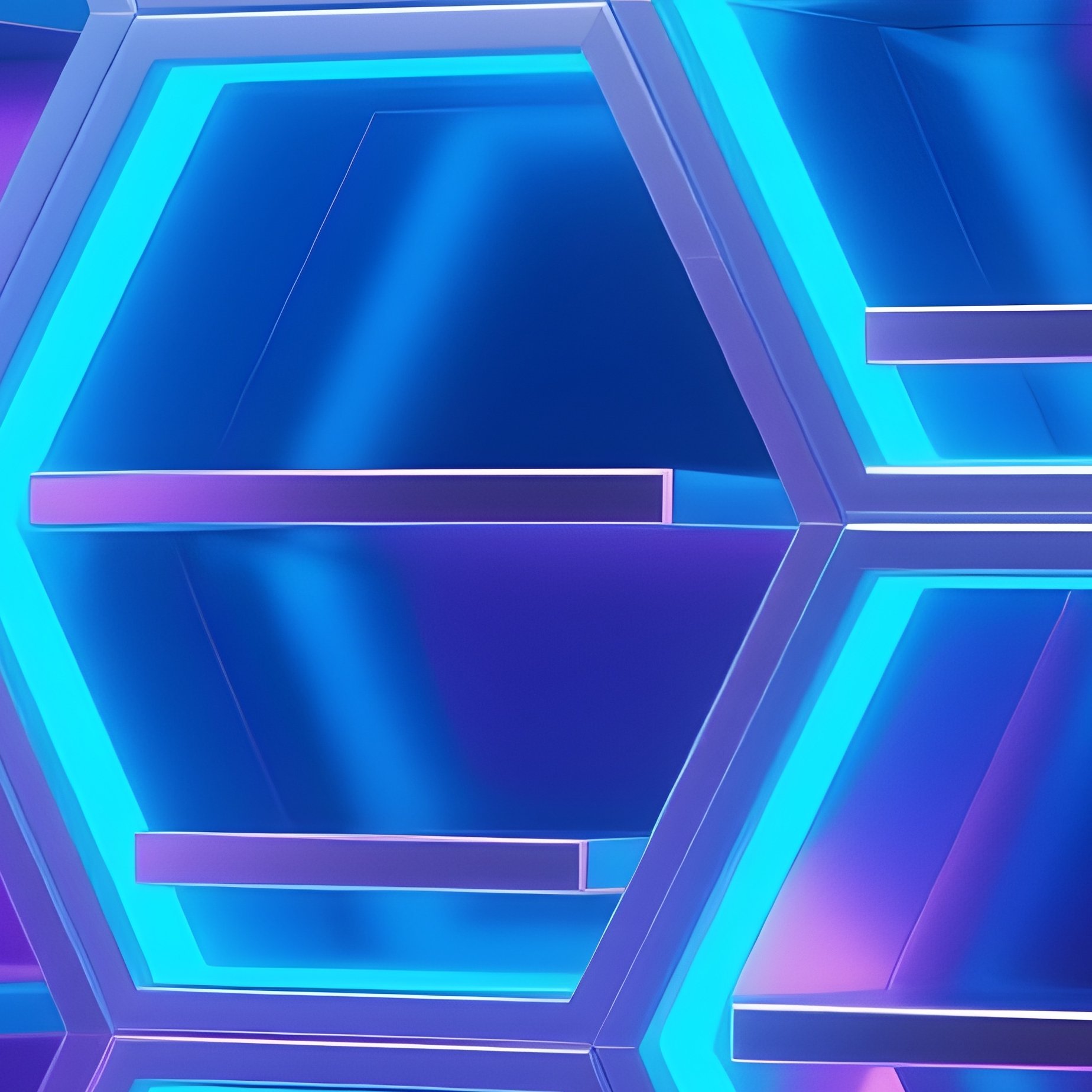 Hexagonal Wall Shelves Honeycomb Style Abstract - Full Resolution Quality Preview