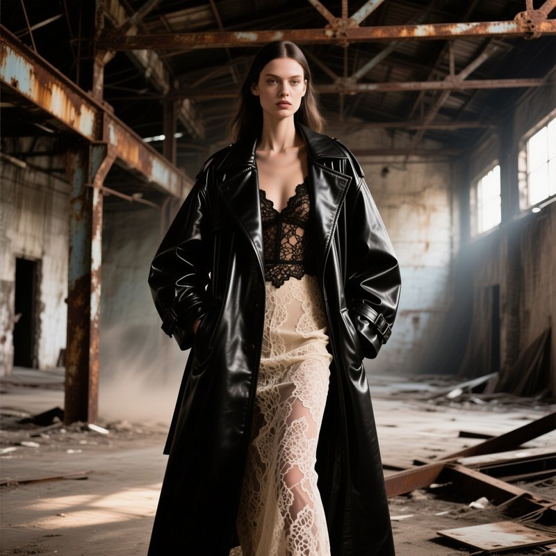 High Fashion Editorial Abandoned Warehouse