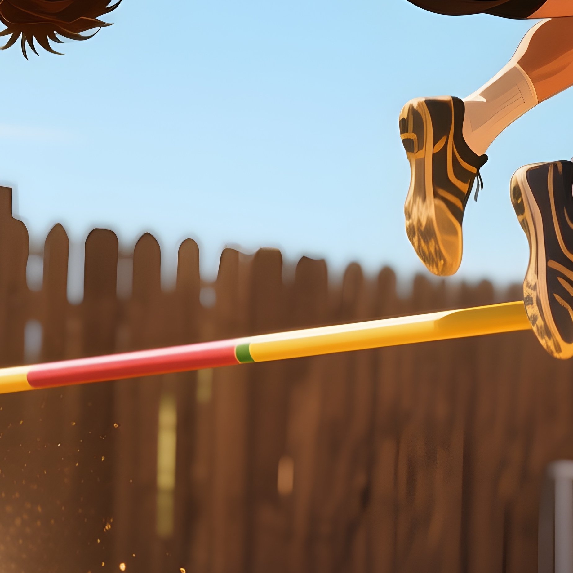 High Jump Into Sawdust Western Roll Style - Full Resolution Quality Preview