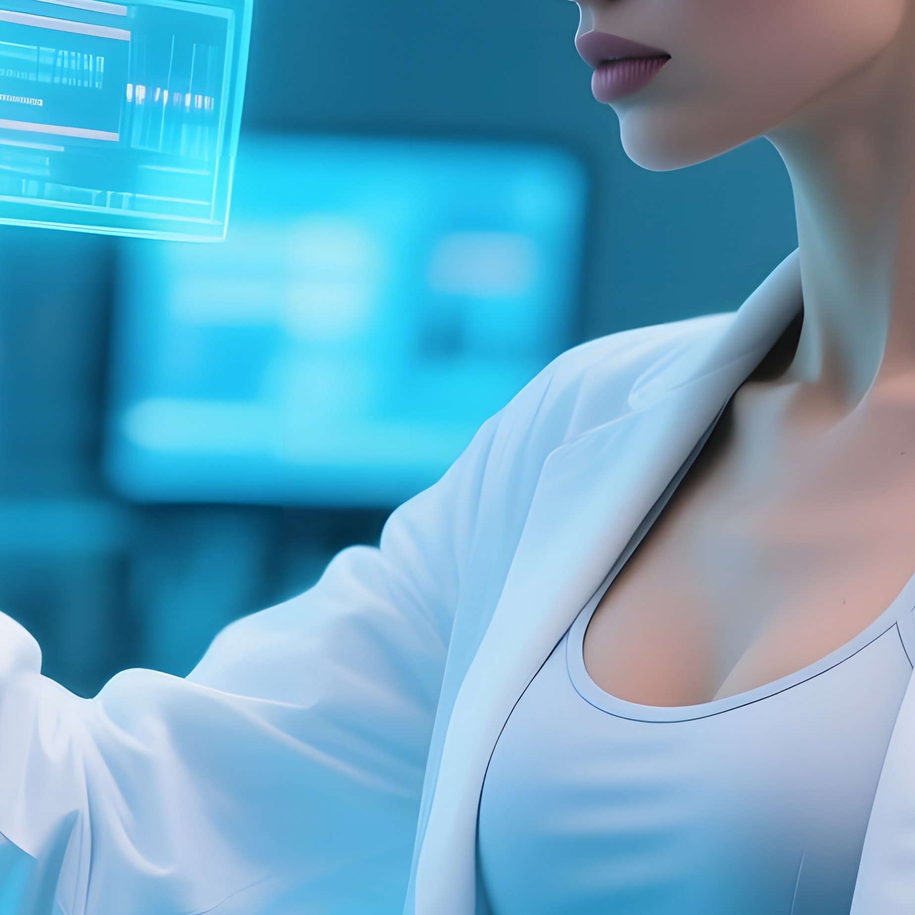 High Tech Lab Scientist Adjusting Camera - Full Resolution Quality Preview