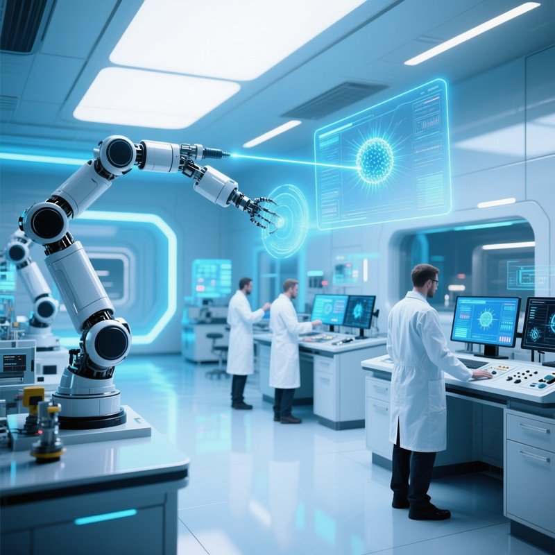 High Tech Laboratory With Precision Machinery