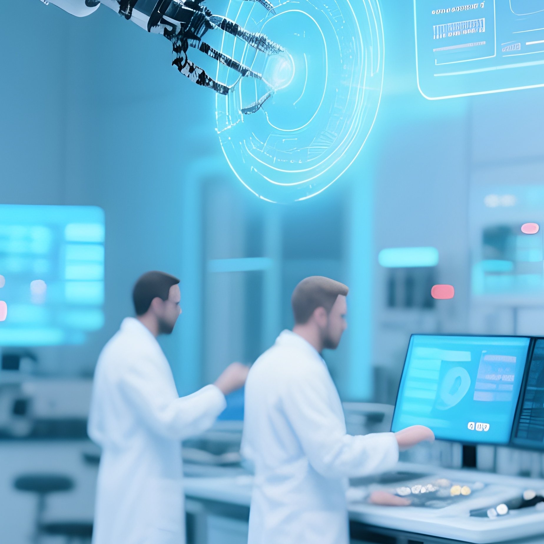 High Tech Laboratory With Precision Machinery - Full Resolution Quality Preview