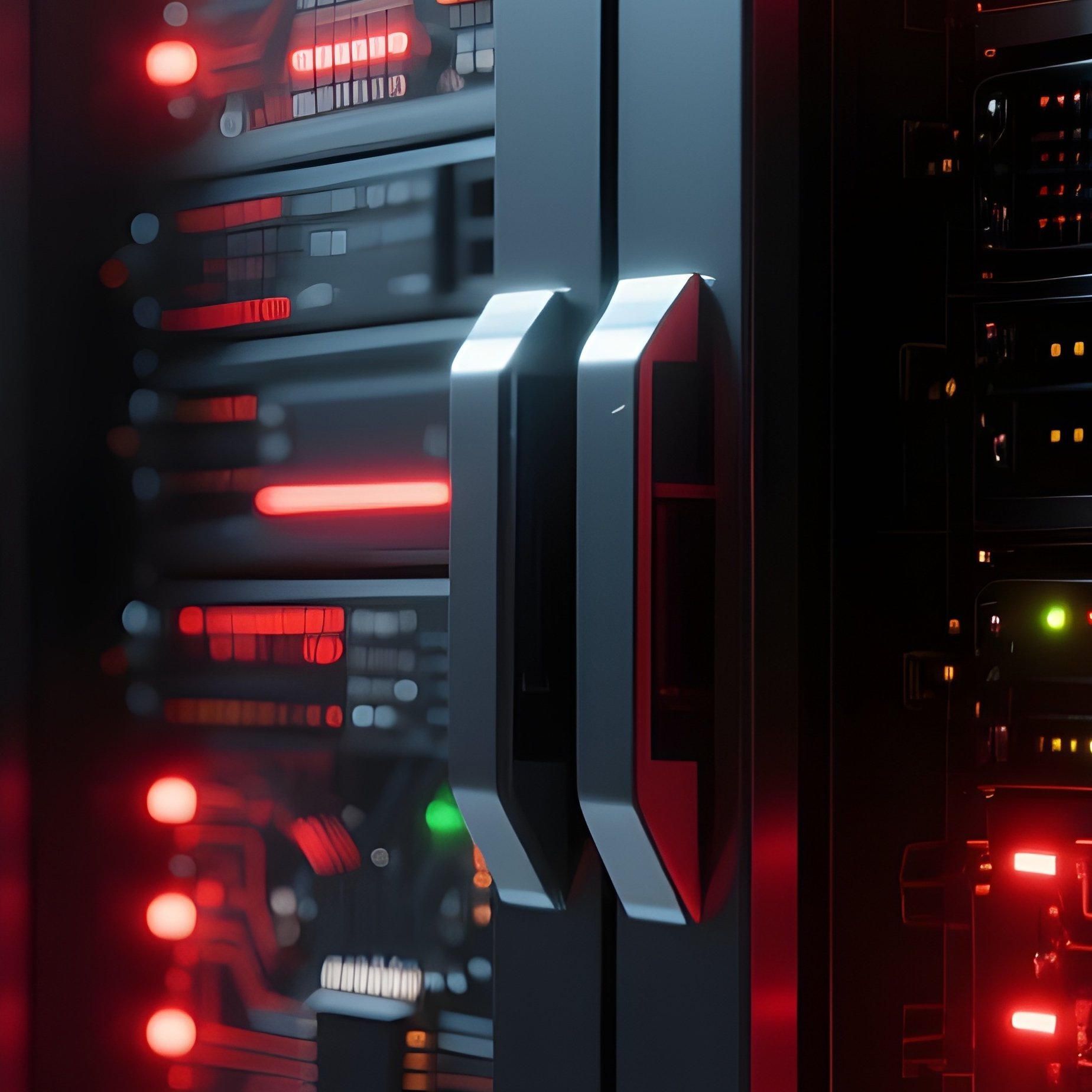 High Tech Server Infrastructure Photorealistic Image - Full Resolution Quality Preview