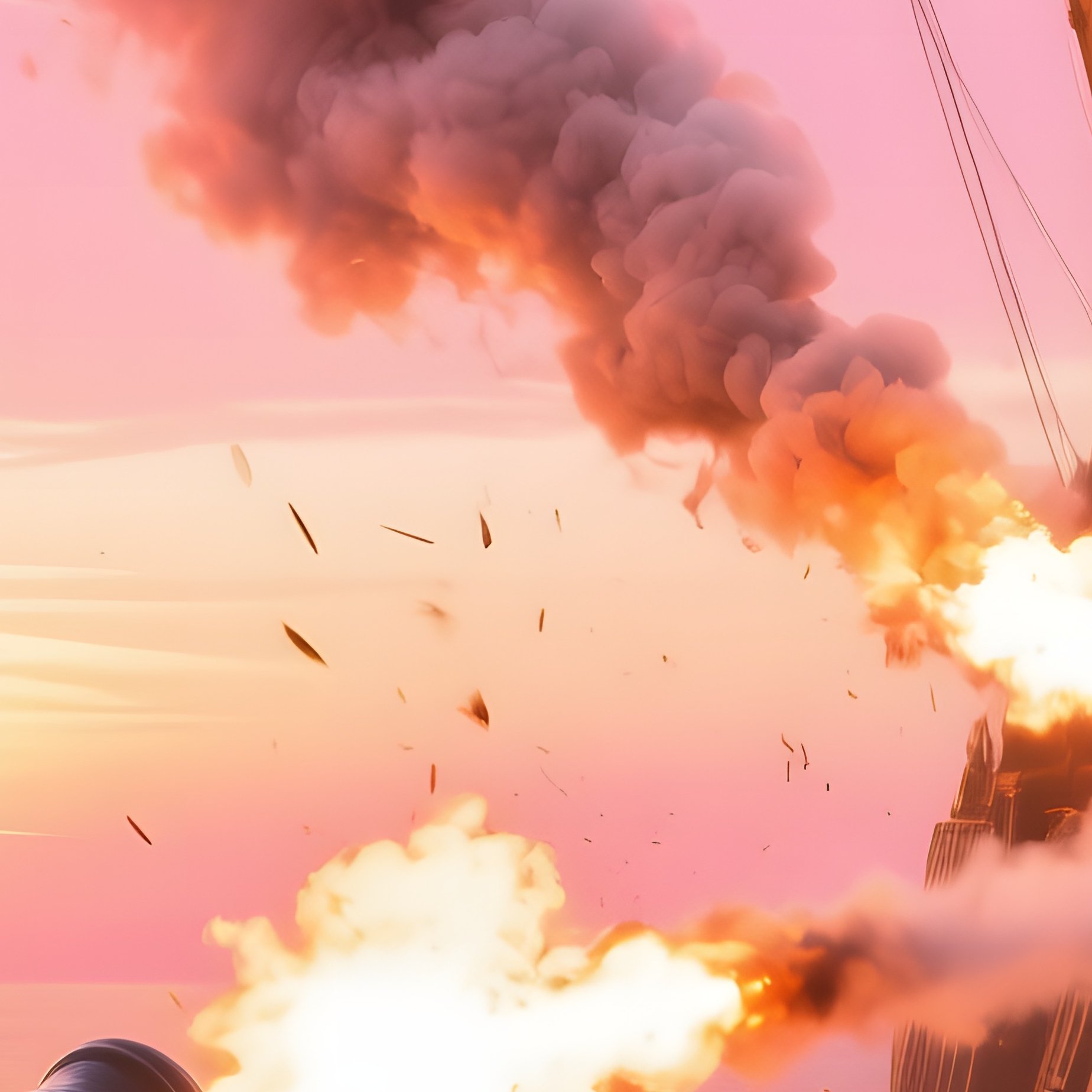 Historic Naval Battle Reenactment At Sunrise - Full Resolution Quality Preview